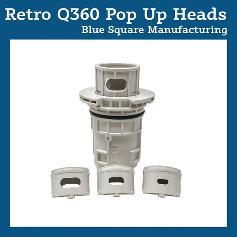 Blue Square Retro Pop Up Heads