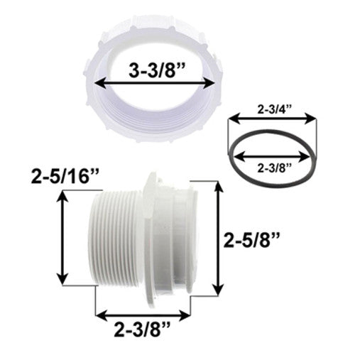 Pentair 2" Valve Adapter Threaded Pair Kit | 271092Z