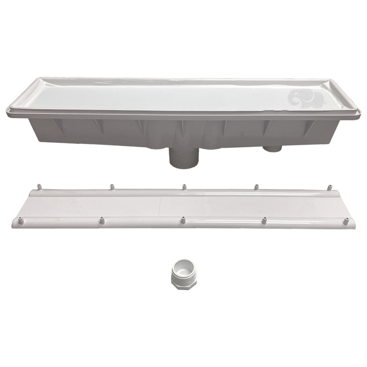 AVSC Single Standard Top Channel Drain White - Pentair In-Floor(A&A) | 285001