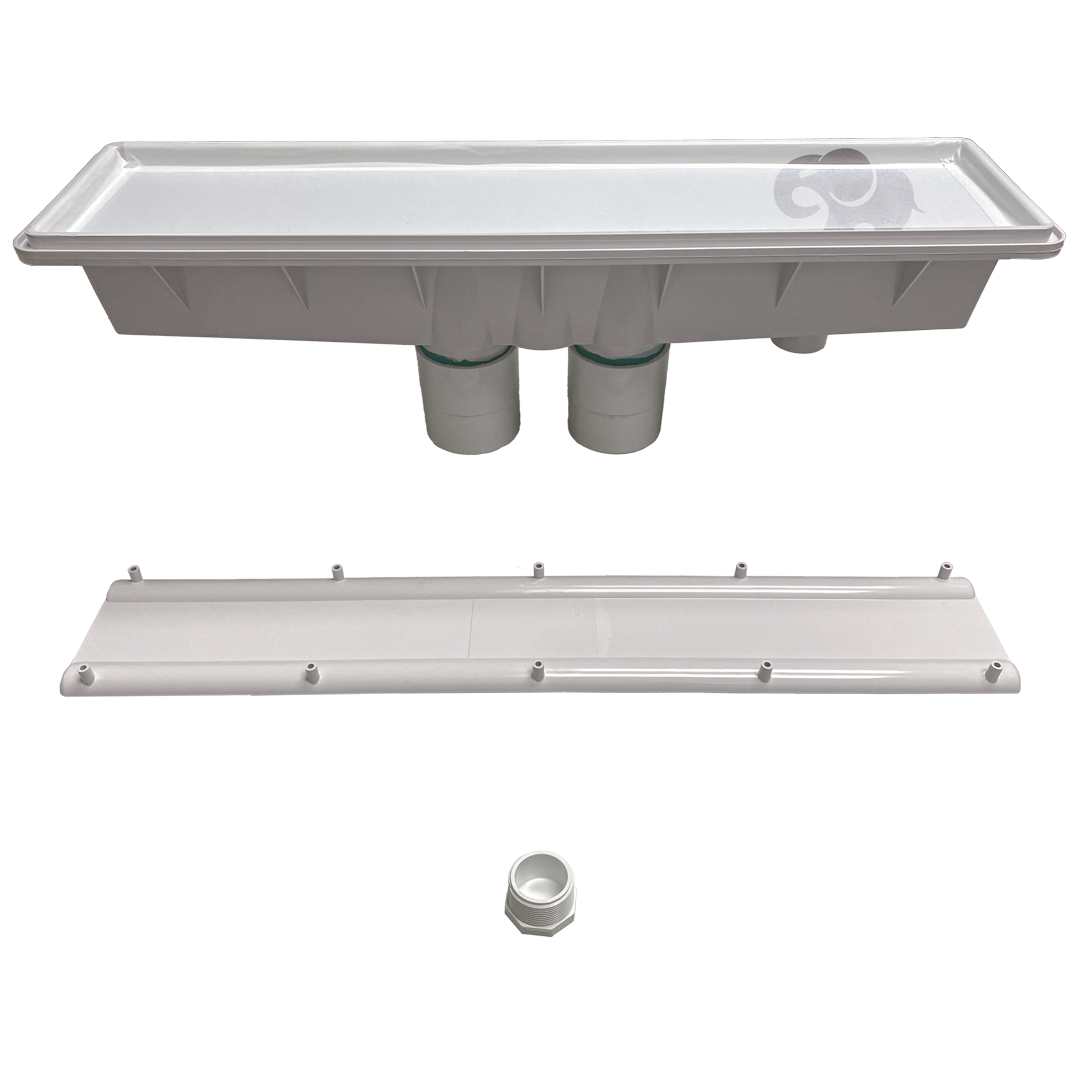 AVSC Dual Standard Top Channel Drain White - Pentair In-Floor(A&A) | 286101