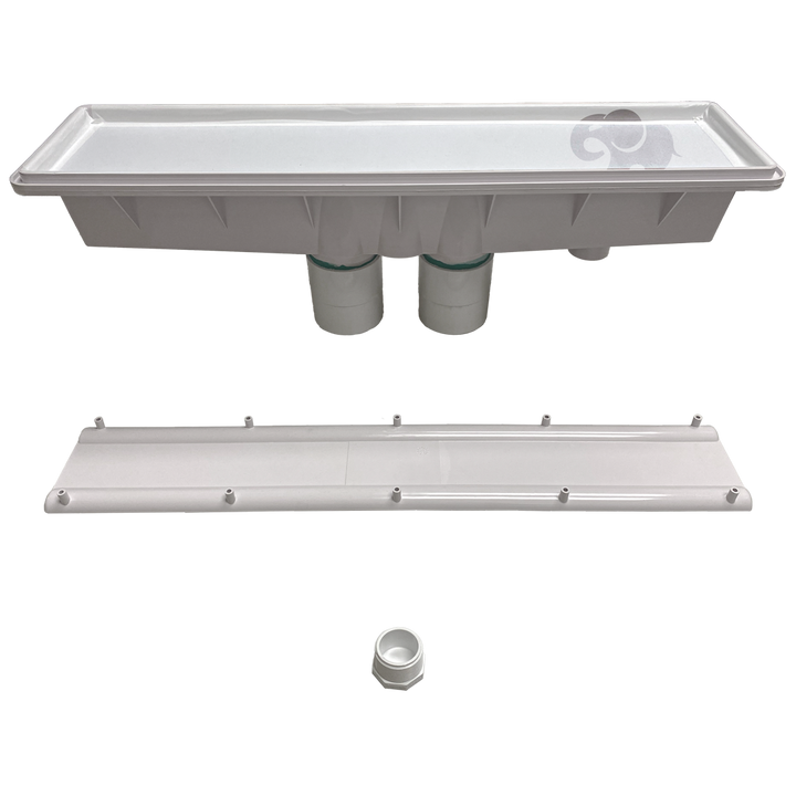 AVSC Dual Standard Top Channel Drain White - Pentair In-Floor(A&A) | 286101