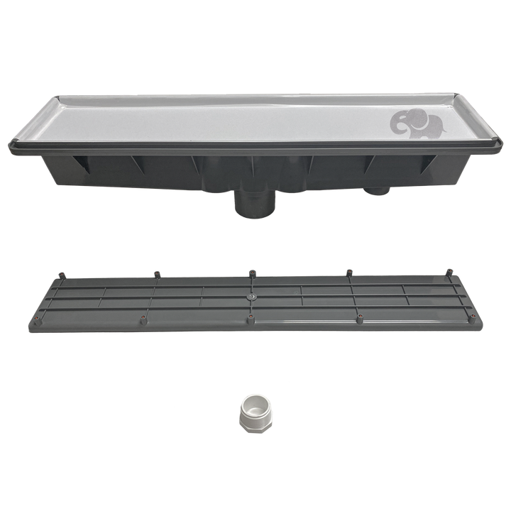 AVSC Single Pebble Top Channel Drain Dark Gray - Pentair In-Floor(A&A) | 288103