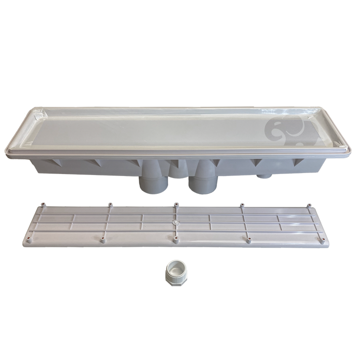 AVSC Dual Pebble Top Channel Drain White - Pentair In-Floor(A&A) | 289101