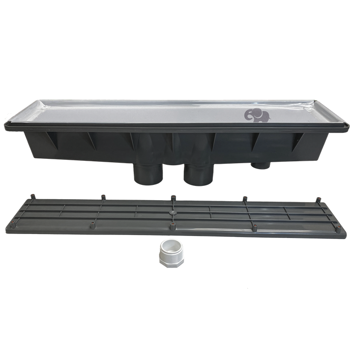 AVSC Dual Pebble Top Channel Drain Dark Gray - Pentair In-Floor(A&A) | 289103