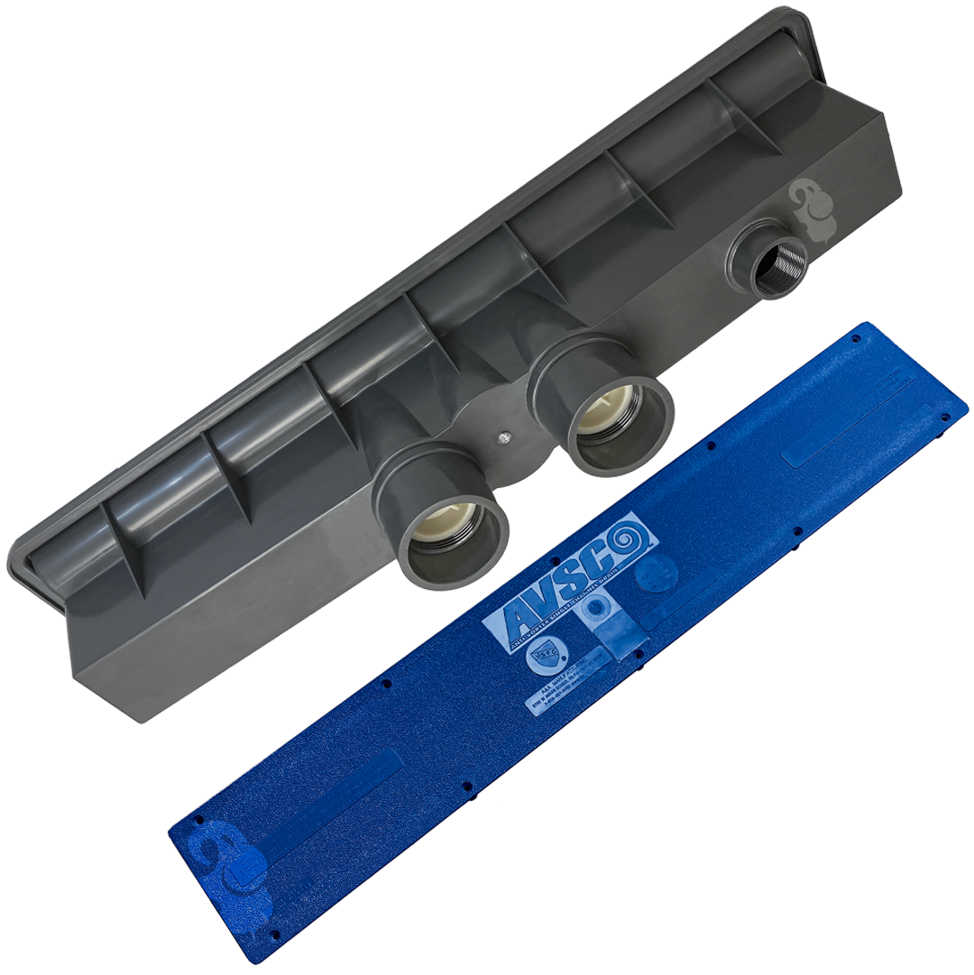 AVSC Dual Suction Pebble Top Drain Complete Dark Blue - Pentair In-Floor (A&A) | 289106