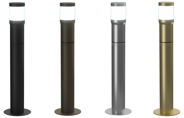 Pal Bollard Multi-Color Light w/ 15ft. Cable (Black Finish) || 45-PAL-GL9-RGB-PLC-5-BLK