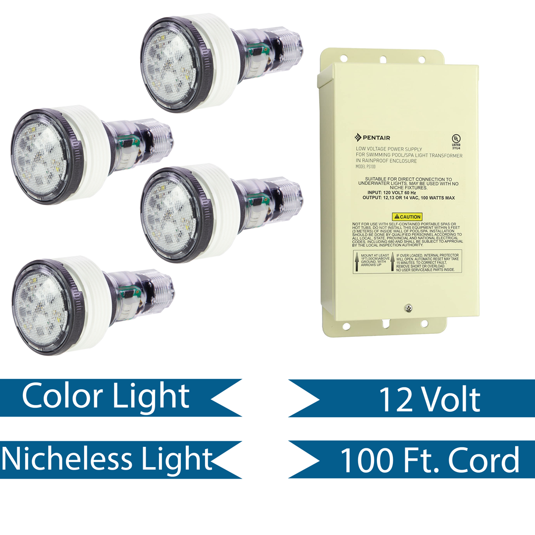 Pentair MicroBrite Color LED Light Combo Kit 100' Cord | 602133