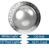 Pentair 50' 120V 500W White Pool IntelliBrite Architectural Series Light | 602178