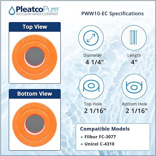 Pleatco Skim Filter 10 Spa Filter Cartridge Replacement
