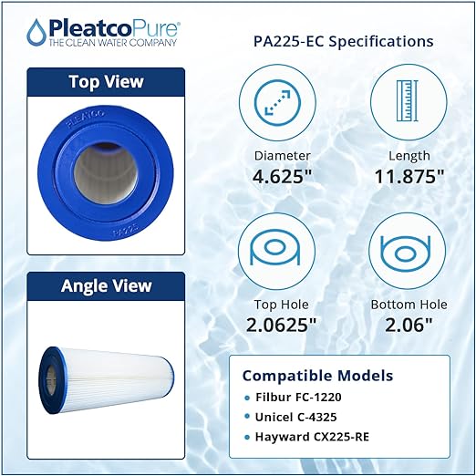 Pleatco MicroStar-Clear Pool Filter Cartridge Replacement