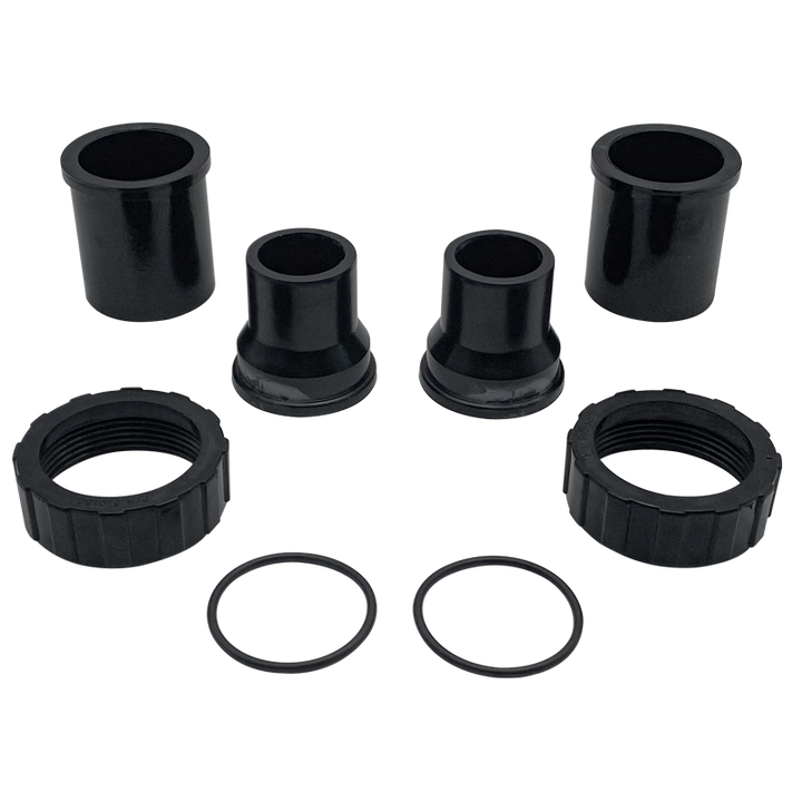 Pentair 1.5" x 2" Black Bulkhead Union Set | 98960311