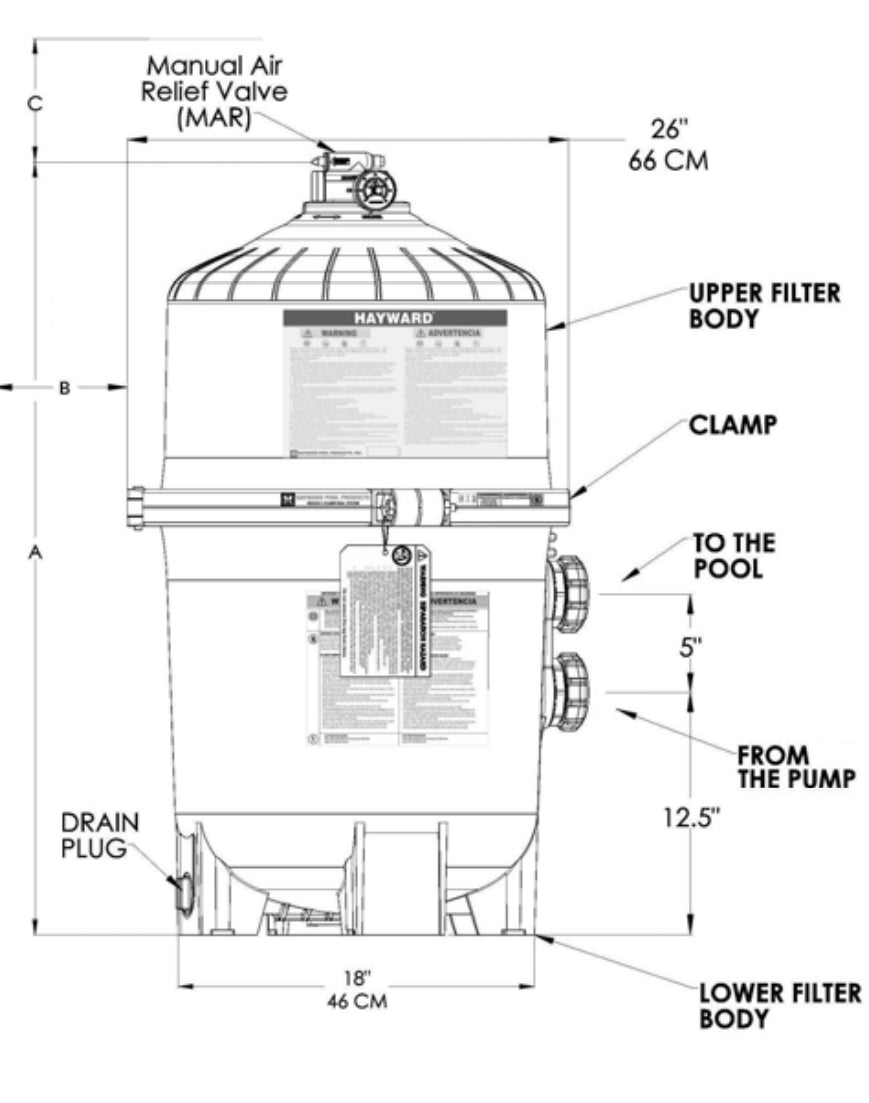 Hayward Pro-Grid D.E. Filter 60 Sq. Ft. | W3DE6020