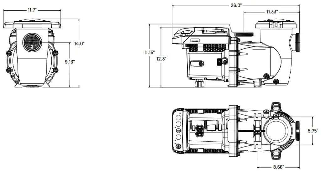 Pentair IntelliFlo3 VSF 3.0HP with I/O Board | 011076