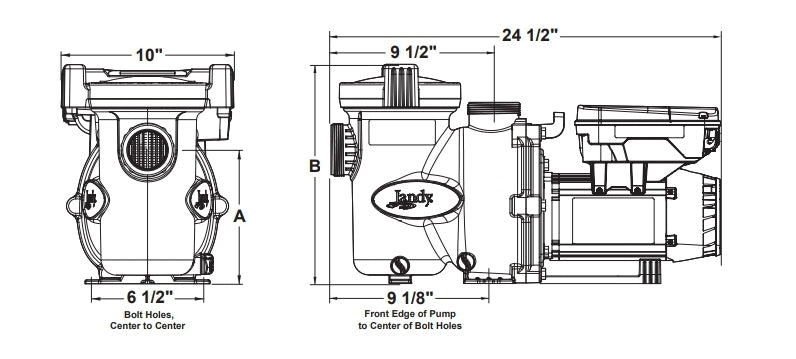 Jandy VS FloPro 1.65HP Pump, 115/230V, No Controller | VSFHP165DV