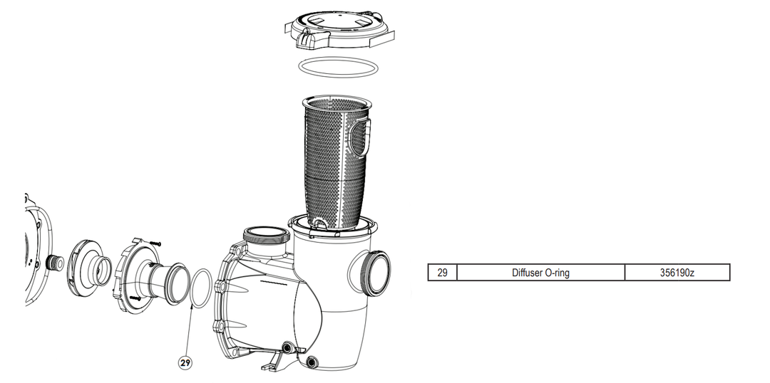 Pentair Diffuser O-Ring || 356190Z
