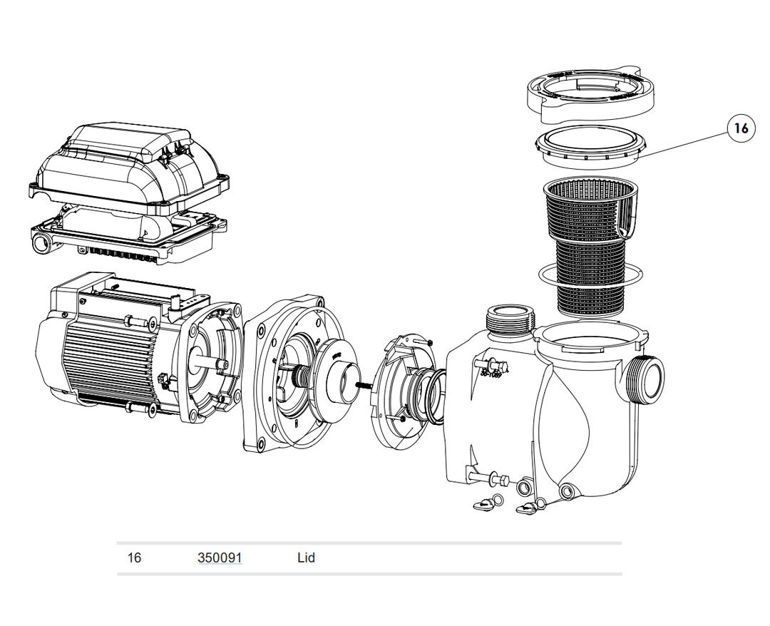 Pentair Lid Replacement SuperFlo and SuperMax Inground Pool/Spa Pump || 350091