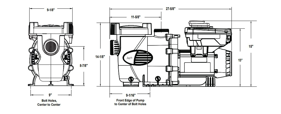 Jandy VS PlusHP Pump 2.7HP 115/230V with SpeedSet Controller | VSPHP270DV2AS