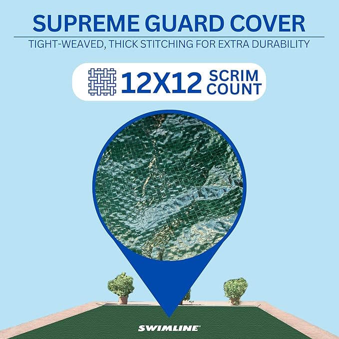 Swimline 12' x 20' Rectangle SilverKing Super Deluxe Winter In-Ground Pool Cover | CO141725R