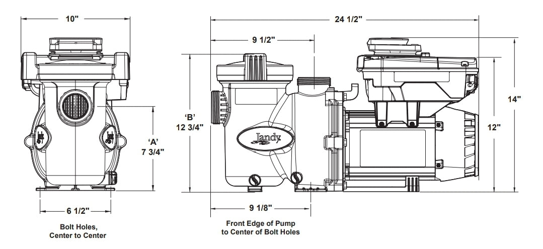 Jandy VS FloPro 3.8 HP Pump, 230V, 2 Aux Relays, with SpeedSet Controller | VSFHP3802AS