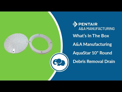 AquaStar 10" Round Debris Removal Drain (Standard-White) - Pentair In-Floor(A&A) | 280191