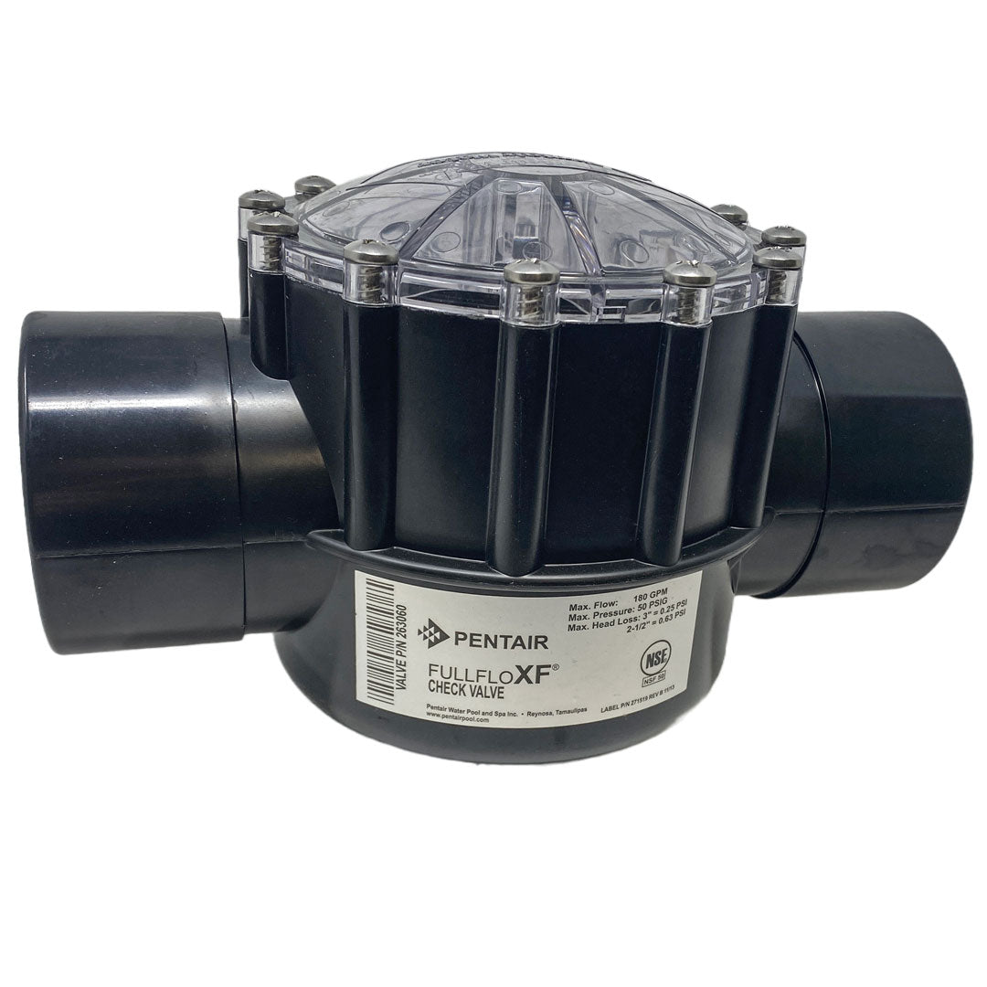 Pentair 2 Way FullFloXF Check Valve CPVC 2.5 Inch - Side View