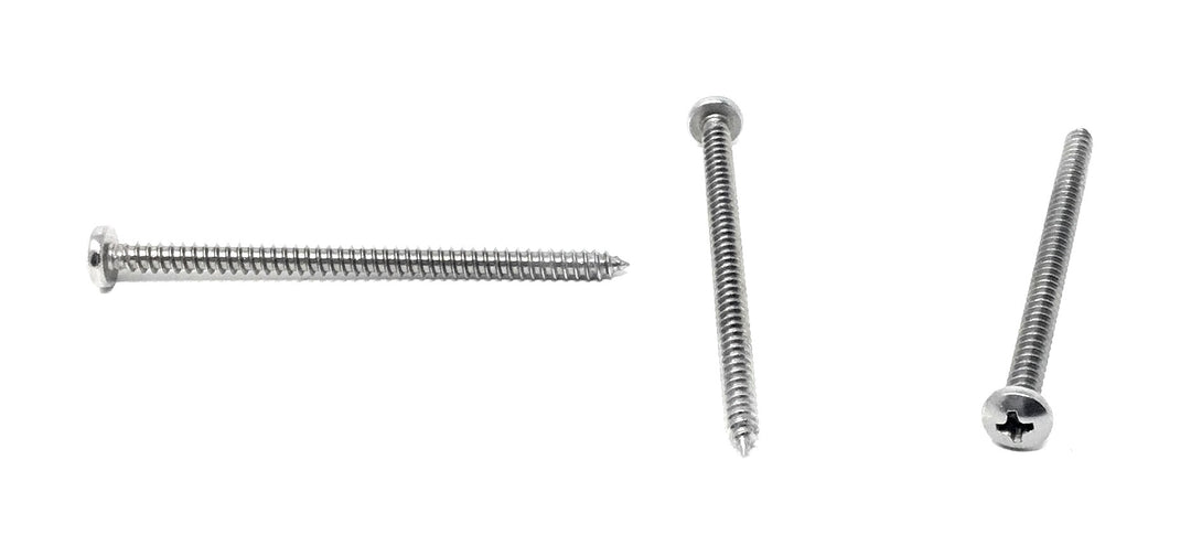 Top and Bottom View of Hayward AquaNaut 200 400 & 450 Screw #10 18-8 (3 Pack) - ePoolSupply