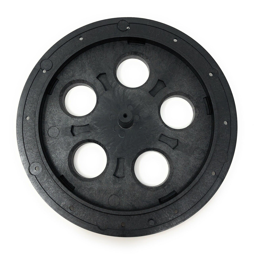 Caretaker 99 5-Port Pool Cleaning Valve Center Plate (Black) - Top View