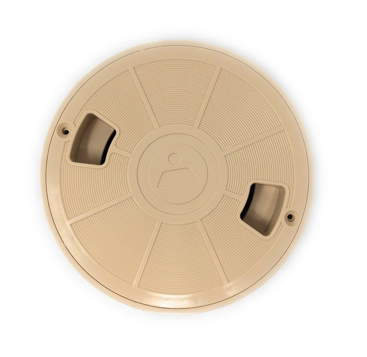 Top View of A&A Quik Water Leveler/QuikDekClor Deck Lid (Tan) - ePoolSupply