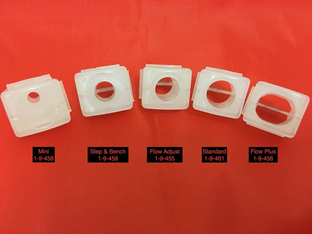 View of All Of Nozzle Sizes With Part Number - Caretaker 99 Cleaning Head Standard Nozzle (Clear) - ePoolSupply