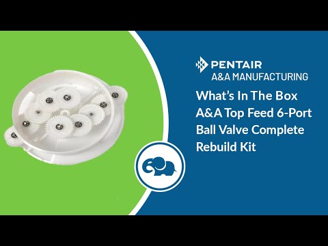 Top Feed 6-Port Ball Valve Complete Rebuild Kit - Pentair In-Floor(A&A) | 230055